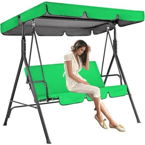 Auvent de remplacement pour balançoire de jardin, ensemble de housse de balançoire de patio, résistant à l\'eau, pour siège de balançoire 2 et 3 places, housse supérieure de balançoire de jardin, hama (1/5)