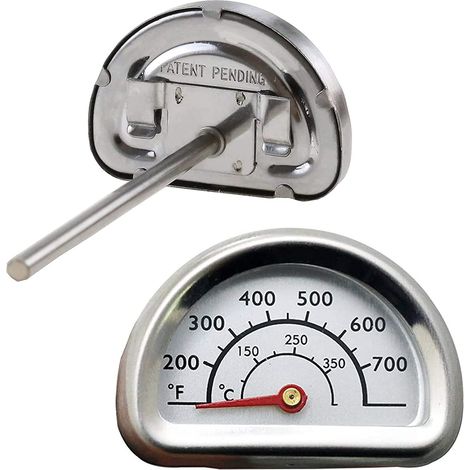 Thermomètre de couvercle de gril Hiorucet, indicateur de chaleur de remplacement pour Charbroil 463271314, 463247412, 463247512, 463225315, 463434313, pièce de rechange pour barbecue à gaz, jauge de t (1/3)