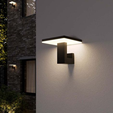 [GEBRAUCHT] B-Ware Lucande Außenwandleuchte Olesia LED Gartenlampe anthrazit IP54 15x18cm 660lm (1/2)