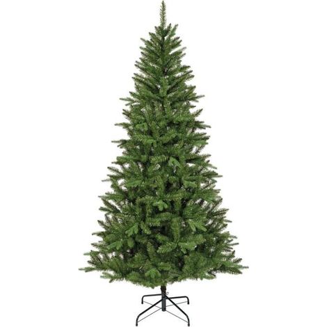 Albero di Natale 180 cm Verde con Rami e Base Metallica