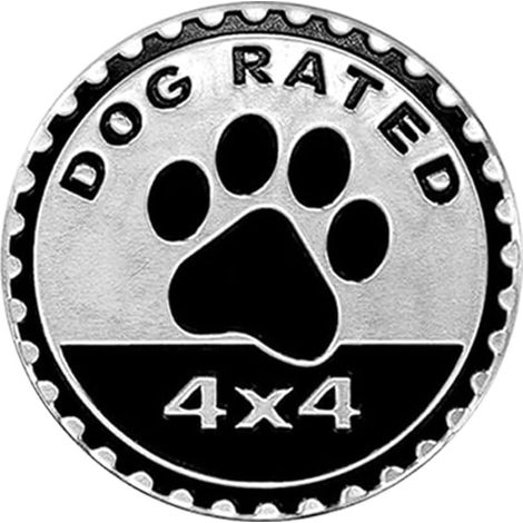 Autoemblem „Dog“, runder 3D-Metallaufkleber für Geländewagen, Außenemblem für Jeep Wrangler, Trucks, SUVs und Wohnmobile (Klassifizierung „Dog“).
