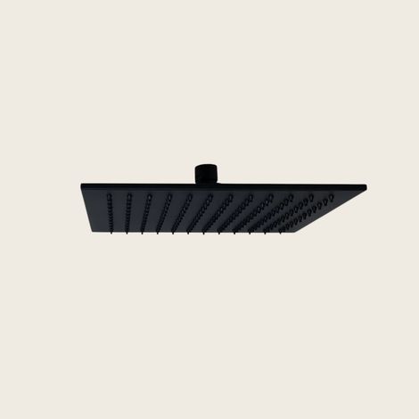 Exagonshop Soffione 25x25 doccia Smart quadro nero opaco