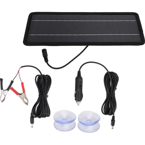 Chargeur batterie voiture solaire 4.5W 12V panneau polysilicium pour voiture bateau automobile conversion 12V vers 5V (1/5)