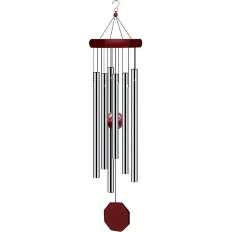 Carillon à vent extérieur décoratif, 6 tubes éoliens, son apaisant et relaxant, pour décoration de maison, jardin, cour, balcon et intérieur (1/5)