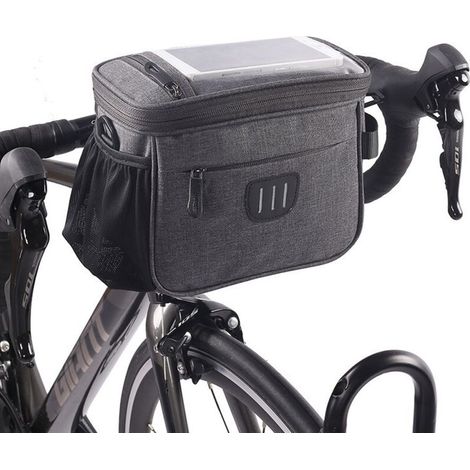 Wasserdichte Fahrradtasche für vorne mit Touchscreen und abnehmbarem Schultergurt zur bequemen Aufbewahrung des Mobiltelefons. (1/5)