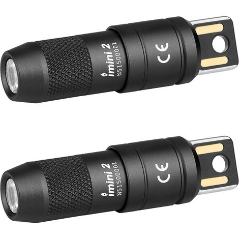 Linterna magnética recargable con 2 puertos USB, manos libres, 50 lúmenes, luz suave, pequeña y potente, ideal para decoración (paquete de 2)