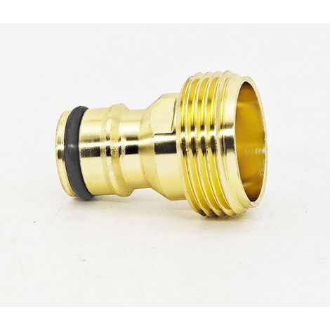 Raccord de tétine pour bébé en alliage d'aluminium 6/8", accessoire de conversion pour robinet d'eau de machine à laver, raccord fileté externe 3/4" pour pistolet à eau de lavage de voiture (1/4)