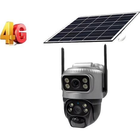 Telecamera di sicurezza, doppia lente, zoom digitale 10x, 4G, alimentazione solare. (1/2)