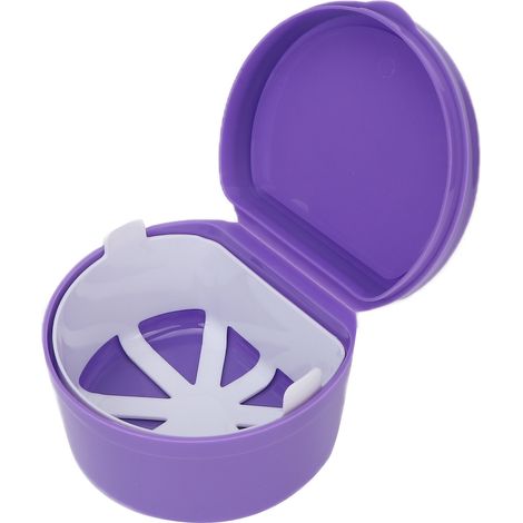 Étui de Protection Violet pour Prothèses Dentaires Amovibles et Dentiers (1/5)