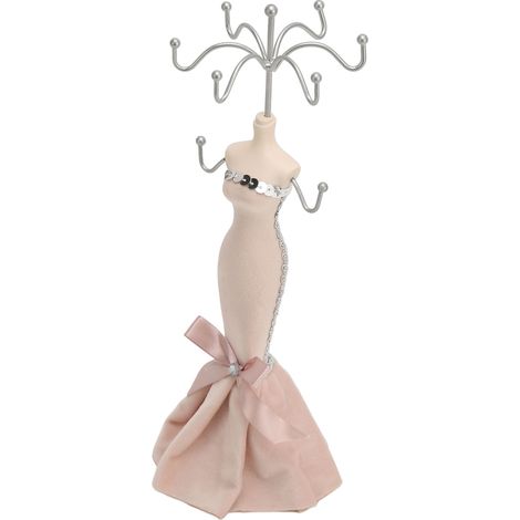 Support de Présentoir à Bijoux Suspendu - Organisateur Tour Hanging pour Boucles d'Oreilles, Colliers et Bracelets - Design en Rose Clair (1/5)
