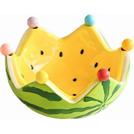 Saladier à dessert en céramique de qualité supérieure, cadeau de pendaison de crémaillère, jaune (1/4)