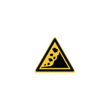Cartelli ISO 7010 "Pericolo caduta rocce" - W078 - Misura: 50mm x 50mm - Numero Pezzi: 10 pezzi