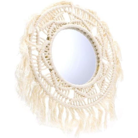 mural rond en macramé artisanal et fils de coton Style (1/5)