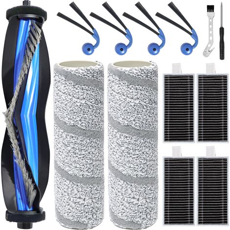 Zubehör Ersatz für Ecovacs Deebot X11 OmniCyclone / X11 Pro Omni / X11 Pro / X11 /X9 Pro Omni Staubsauger Ersatzteil, 1 Hauptbürste,2 Walzenbürste,4 Seitenbürsten,4 Filter (1/5)