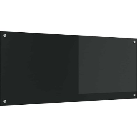 Protection de cuisine Noir 120 x 50 x 0,6 cm verre trempé CFW61989 (1/5)