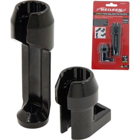 Neilsen 2pc 17mm Fuel Injector Sockets Ford Power Stroke 6.7l Diesel F250 F350 (1/2)