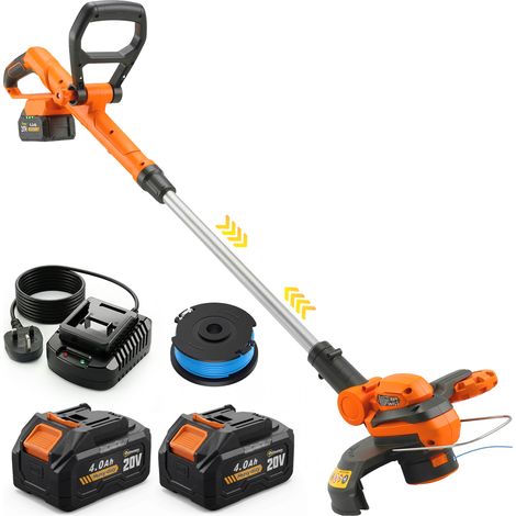 Outsunny Cordless Strimmer with 2 x 4.0Ah Lithium Batteries & Charger (1/5)