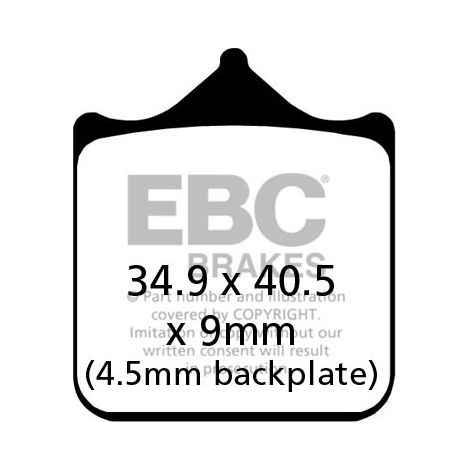 Pastillas de freno EBC GPFAX604/4HH para pista/profesionales (juego para 1 disco)