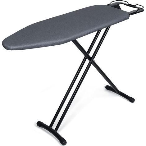 Planche à Repasser avec Housse résistante à la Chaleur, Grande Planche à Repasser Pliante à Hauteur Réglable, Coussin en Feutre épais, Jambes Solides, Noir,32x93cm (1/5)