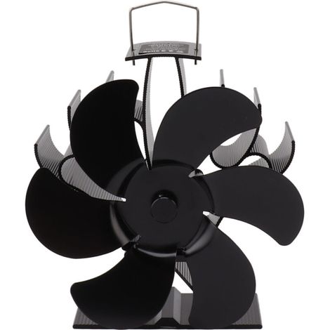 Stove Fan, Silent Aluminum Alloy Chimney Fan with 6 Heat-Powered Blades for Kerosene Stove Heating Equipment (1/5)