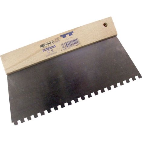 Zahnspachtel 250 mm Zahnung C2 6 x 6 mm Maurerwerkzeug