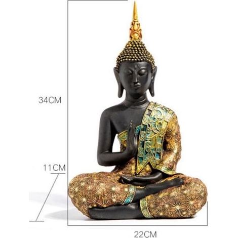 Scultura in resina Bardusch, realizzata a mano, per buddismo, induismo, feng shui, meditazione, decorazione per la casa, ornamento. (1/3)