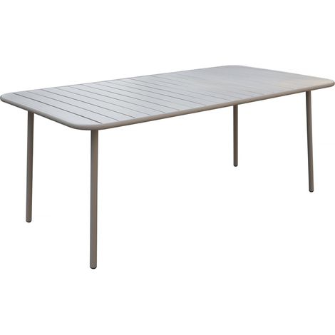 Tavolo da giardino in metallo "Bilbao" - 180 x 90 x 71 cm - Tortora