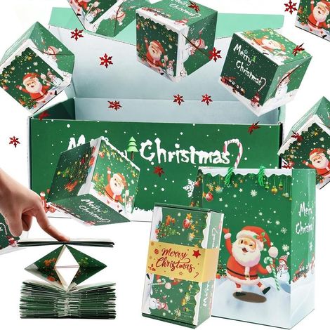 Boîte À Surprise - Boîte Enveloppe Verte Pliable Sauteuse - Pour Argent Cadeau Anniversaire Noël Saint-Valentin Mariage - 18 Pièces (1/5)