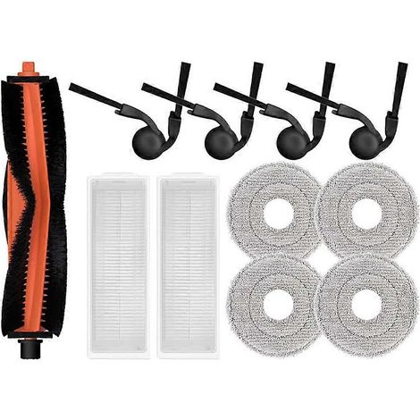 Pièces détachées pour aspirateur robot Xiaomi S40 Pro / OV71GL : brosse latérale principale, filtre HEPA, chiffon de nettoyage et accessoires. (1/5)