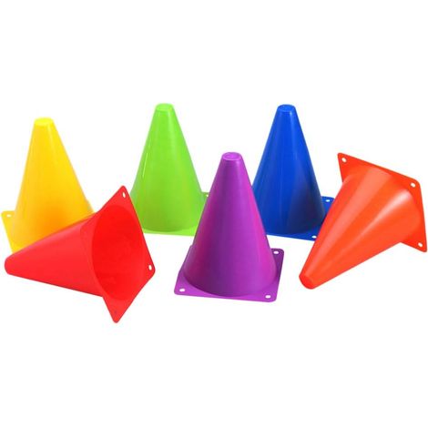 Cônes de signalisation en plastique, cônes d'entraînement sportif, cônes de patinage, cônes de football, cônes de marquage d'agilité, cônes de terrain de jeu, pylônes (1/5)
