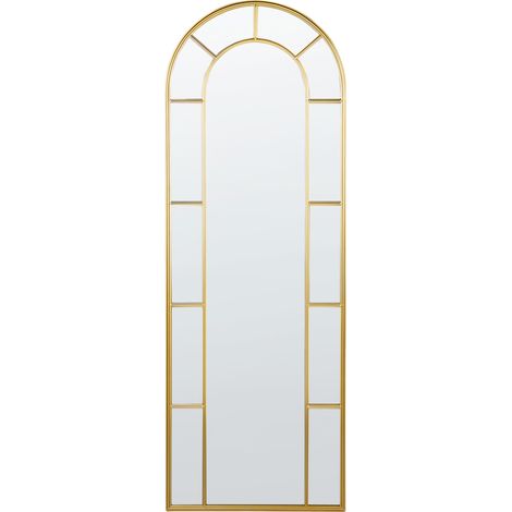 Espejo de pared decorativo de estilo glamuroso 60 x 170 cm en color dorado Crosses