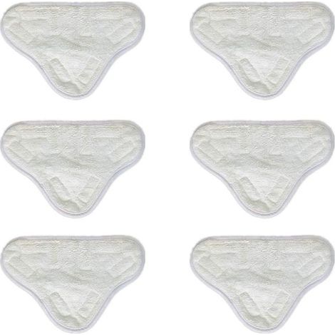 6pcs microfibre vadrouilles à vapeur tampons de nettoyage vadrouille à vapeur de remplacement compatible pour H2O X5 H20 lavable (1/3)