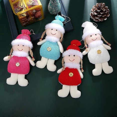 Cadeau de Nouvel An 2021 : Ange de Noël mignon pour poupée, pendentif à suspendre au sapin de Noël (1/4)