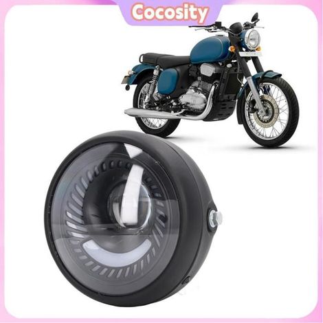 Cocosity Phare de moto Phare LED Rond Universel pour Moto, Faisceau Haut et Bas de 6,5 Pouces, étanche, Style auto clignotants (1/5)