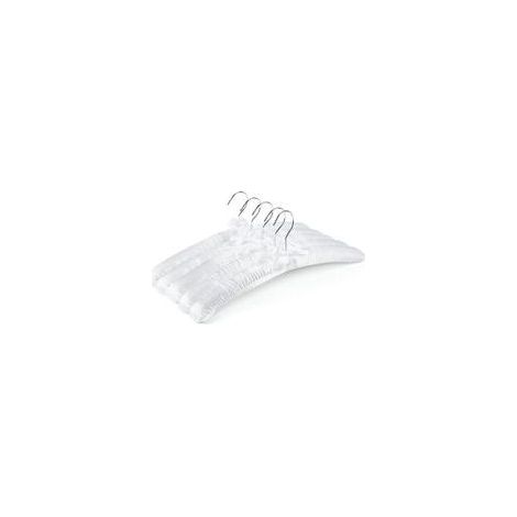 Set mit 10 extra langen weißen Satin-Kleiderbügeln (38 cm), weiche Seidenkleiderbügel für Bräute, T-Shirts, Hemden, Mäntel, Kleider, Pullover H239 - Crezuo