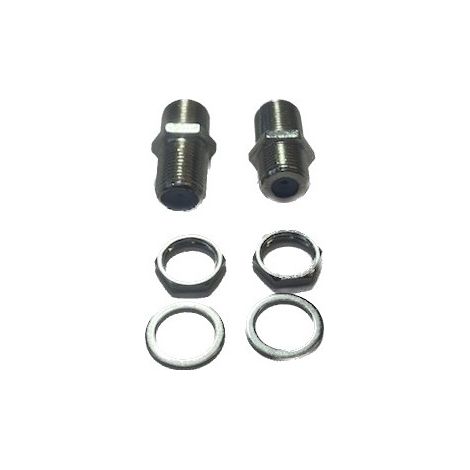 Adaptateur TV connectique F femelle-femelle (lot de 2) droit pour cable antenne coaxial 17VATC TELEFUNKEN (1/3)