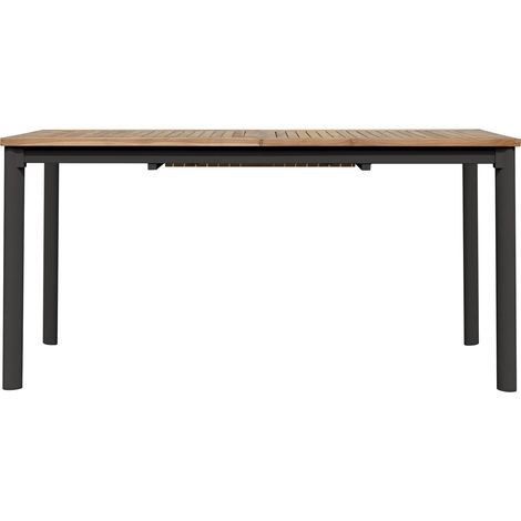 Tavolo da Giardino Allungabile 150-210x90x74 cm in Alluminio Antracite Piano in Teak (1/5)
