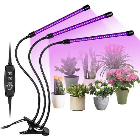 Lampes De Culture Led Pour Plantes D'IntéRieur, ChronoméTrage Auto - On/Off Lampe Horticole Led, Avec Minuterie 3/9/12h, 2 Modes, Pour Semis, Succulentes, Orchidee Les Petites Plantes (1/5)