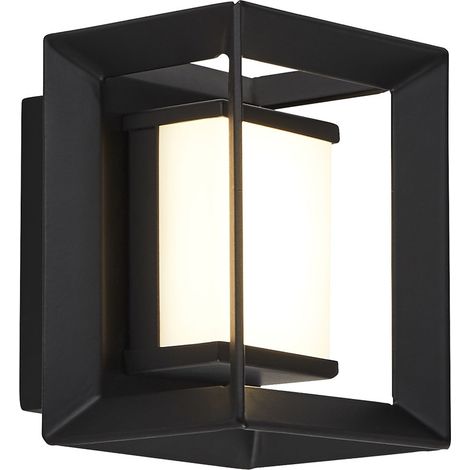 Searchlight Chaplin Applique Led Rettangolare, Nero Opaco - 100mm (1/5)
