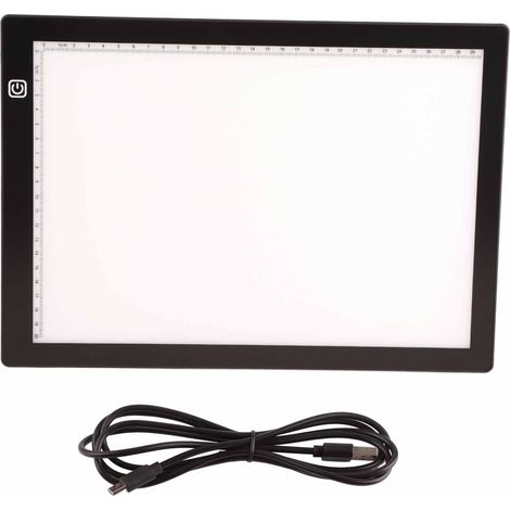 Tableau Lumineux A4 LED Copie Dessin Animé Transparent Portable Outil de Traçage A4-J02 Bord Ourlé (1/5)