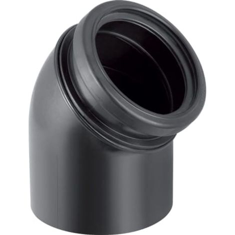Geberit PE Anschlussbogen 45° mit Anschlusssteckmuffe, für Wand-WC, 367.945.16.1