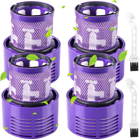 Filtres pour Dyson V10, Lot de 4 filtres de rechange lavables, Kit de filtres pour aspirateur compatible avec la série V10 Cyclone, V10 Absolute, V10 Animal, V10 Total Clean, SV12,DY 969082-01 (V10) (1/5)