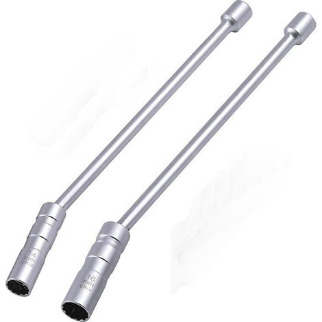 Zündkerzenschlüssel 14 mm 16 mm Magnetische Kerzenfassung um zwölf Punkte verlängern 3/8 Universeller flexibler Zündkerzenschlüssel, Werkzeug zum Entfernen des Zündkerzenschlüssels (1/5)
