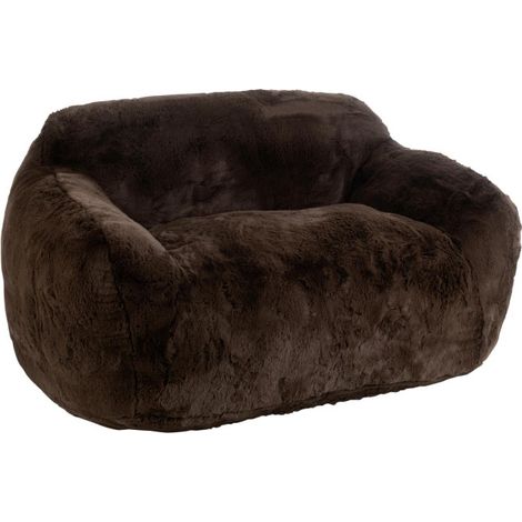 Canapé Droit 2 Places "Cutie" 152cm Marron (1/5)