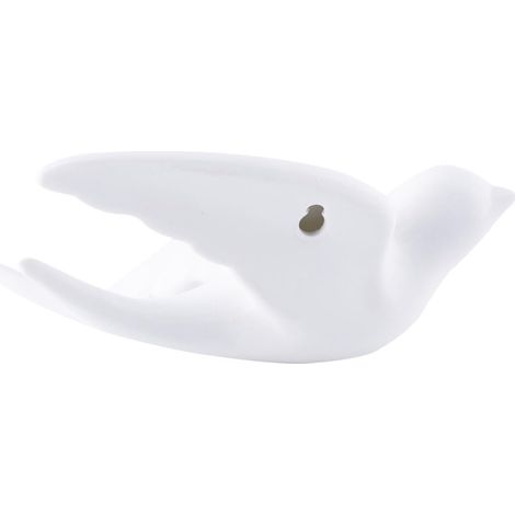 Décoration Murale Oiseau en Céramique Blanche Surface Lisse et Délicate, Design Nordique Unique pour Décoration Intérieure et Extérieure, Accessoire Cuisine et Salon (1/5)