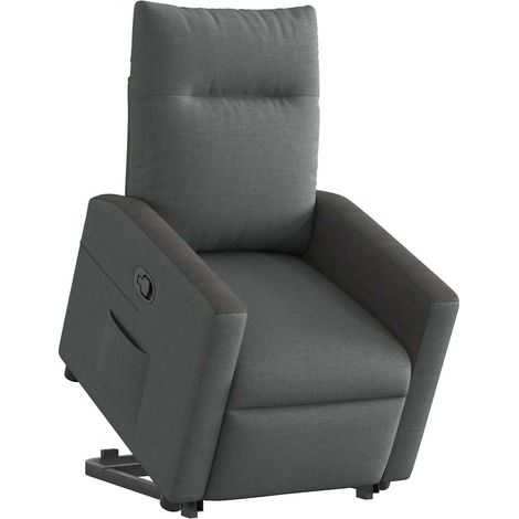 Maison Exclusive - Relaxsessel mit Aufstehhilfe Dunkelgrau Stoff