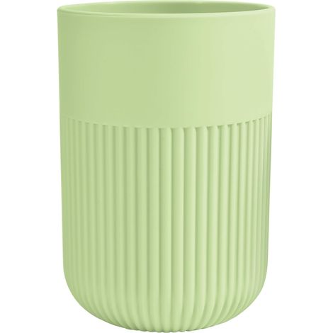 Gobelet Gino 13.2 x 10.3 cm - Porte Brosse à Dents et Dentifrice - Rangement Salle de Bain, Cuisine - Design Élégant - Facile à Nettoyer - Stable et Résistant - Matcha