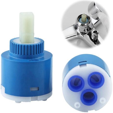 Cartouche mitigeur - Robinet pour cartouche, 35 mm HD Bleu Céramique Robinet de Cuisine Robinet de Cuisine Haute Pression pour Mitigeur Lavabo et Robinet de Douche (1/4)