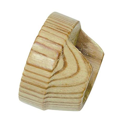 Gardinia Supporto da Parete per Tende da Ø 28 mm, in Legno di Pino, Wood (1/3)