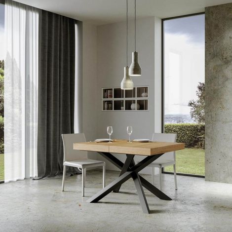 Tavolo allungabile 90x130/234 cm Volantis Quercia Natura telaio Antracite